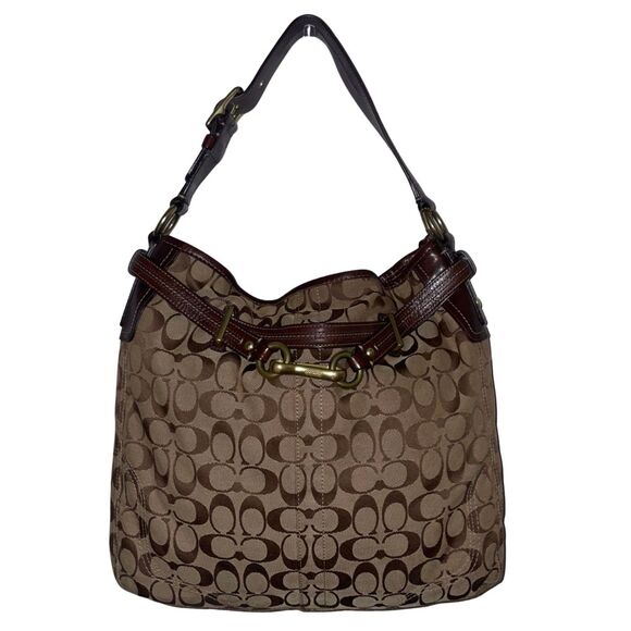 Coach XL Hamptons Hobo Bag in Signature Jacquard - Picture 1 of 12